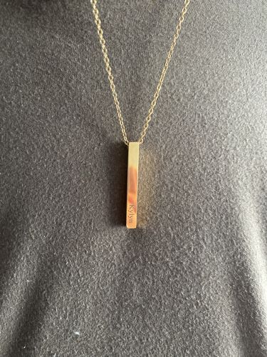 Customer photo review of Custom Name & Butterfly Necklace