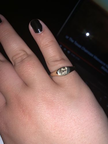 Customer photo review of Leave me Alone Ring (gold or silver)