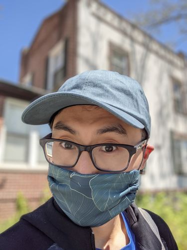 Customer photo review of Big Turquoise Dad Hat