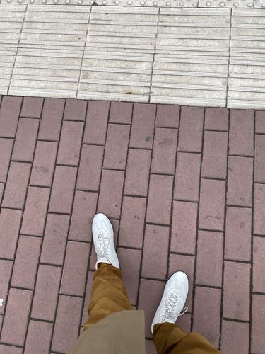 Customer photo review of Old School High Top Sneakers . Chalk White