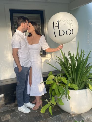 Customer photo review of Custom Jumbo Vinyl Balloon - Anything you want to say on a balloon!