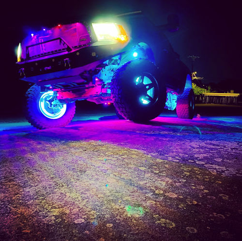 Customer photo review of (DOUBLE-ROW) RGB+W Wheel Ring Lights 4 Piece Set