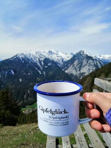 Customer photo review of Gipfelliebe - Emaille Tasse