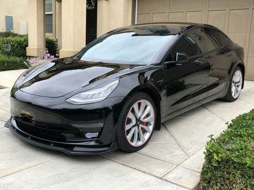Customer photo review of Front Lip Spoiler for Tesla Model 3 - Remastered