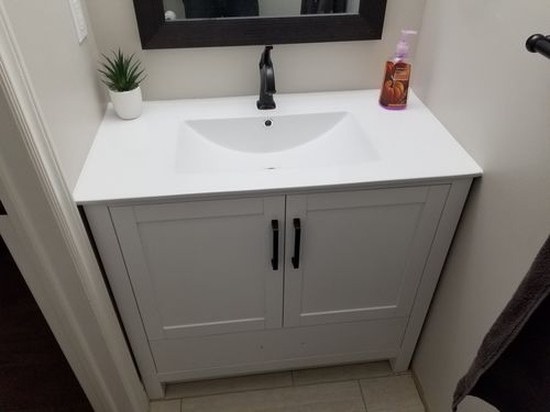 Customer photo review of CCS201A - 36" White, Floor Standing Modern Bathroom Vanity