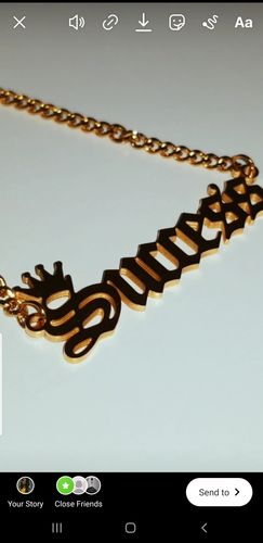 Customer photo review of Royal Custom Name Necklace