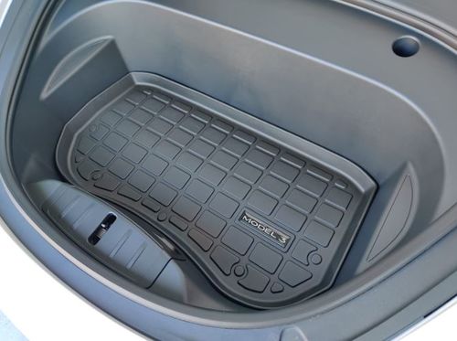 Customer photo review of NEW All-Weather Front Trunk Mat for Tesla Model 3 (2021 ONLY)