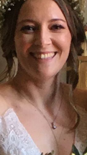 Customer photo review of "To Our Daughter, Love mum & Dad" White gold necklace