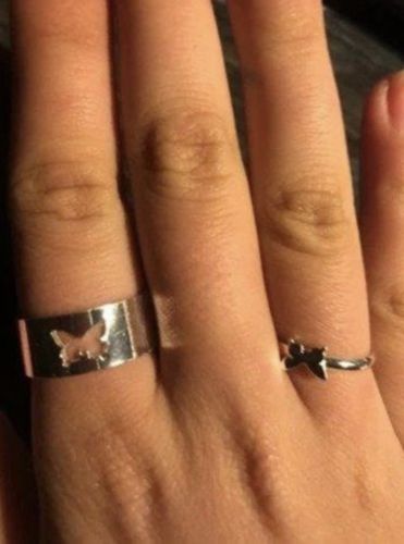 Customer photo review of Butterfly Ring Set
