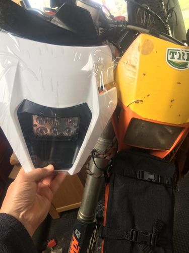 Customer photo review of 2008 - 2013 BLACK KTM LED HEADLIGHT SUPER BRIGHT TPI EXC LIGHT