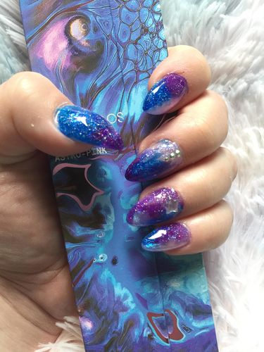 Customer photo review of Starry Night Whispers 6 Color Poly Nail Extension Gel Kit
