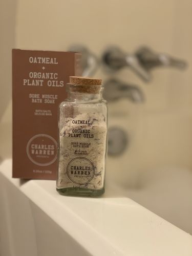 Customer photo review of Oatmeal & Plant Oil Sore Muscle Bath Soak