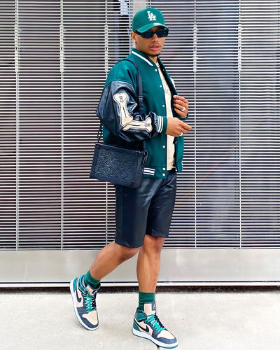 Customer photo review of "Blessed" Varsity Jacket