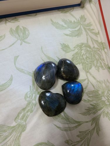 Customer photo review of Carved Labradorite Hearts for Spiritual Beauty