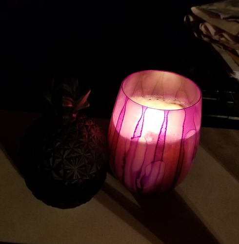Customer photo review of CORAL SHARK TOOTH CANDLE