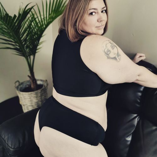 Customer photo review of 'Empower' Mid Rise Cheeky Bikini Bottom