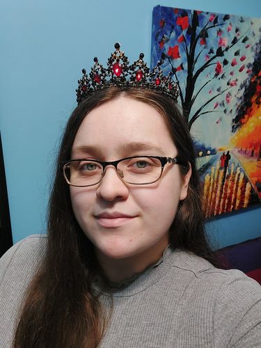 Customer photo review of Dark Ruby Tiara