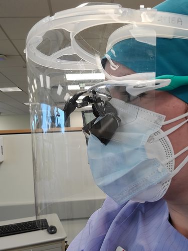 Customer photo review of Loupe Shield Visor Extender