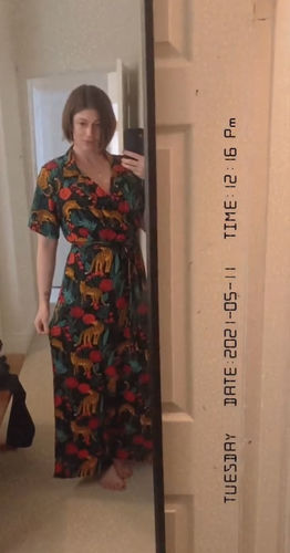 Customer photo review of Jaguar Paradise Black Animal Print Jumpsuit