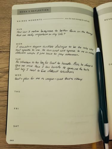 Customer photo review of Daily Kairos Prayer Journal
