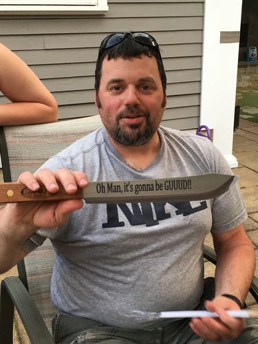 Customer photo review of Customized 10" Chapter Knife