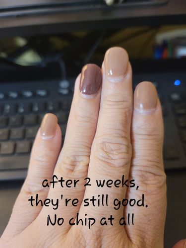 Customer photo review of Color Dip Powder Nail Kit G651 (6X0.6oz) Black/Brown/Grey Colors