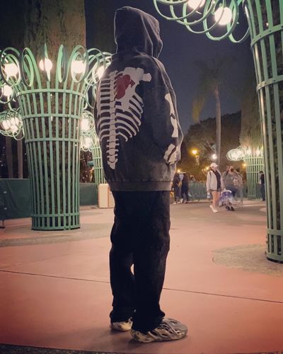 Customer photo review of Washed Skeleton Body Hoodie