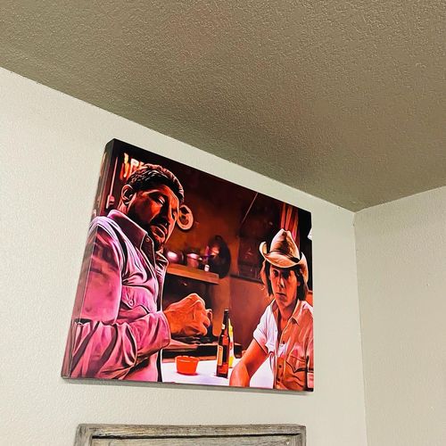 Customer photo review of Tremors Unlikely Heroes Canvas Sets