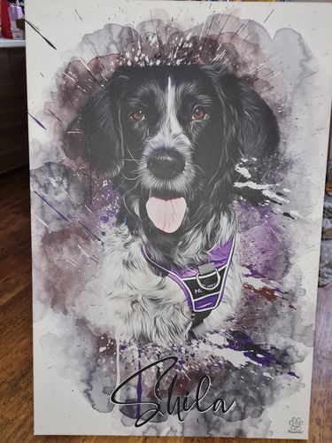 Customer photo review of Graffiti Pawtrait