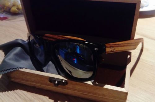 Customer photo review of Lunettes en Bois - Wayfarer Zebra