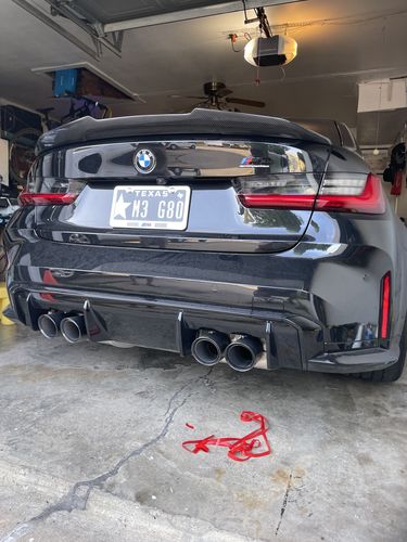 Customer photo review of CARBON FIBRE DUCKTAIL REAR SPOILER FOR BMW 3 SERIES M3 G80