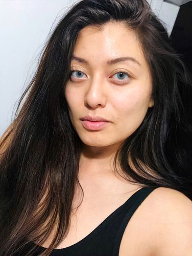 Customer photo review of Cherry Ocean Prescription Contact Lenses