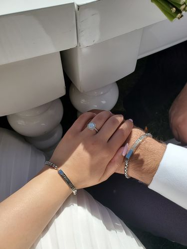 Customer photo review of 5mm Personalized Steel Bead Engravable ID Bracelet