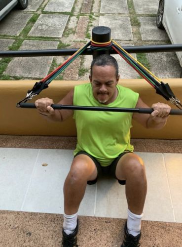 Customer photo review of BeastBar™ | Portable Barbell For Resistance Bands