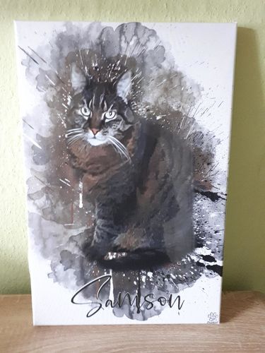 Customer photo review of Graffiti Pawtrait