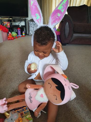Customer photo review of Personalized Bunny Leyadoll with Gift Bag - 2 Skin Tones