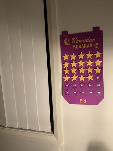 Customer photo review of Ramadan Countdown Calendar - Purple