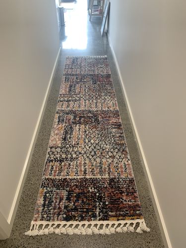 Customer photo review of Boho Moroccan Fes Silver Pink Rug
