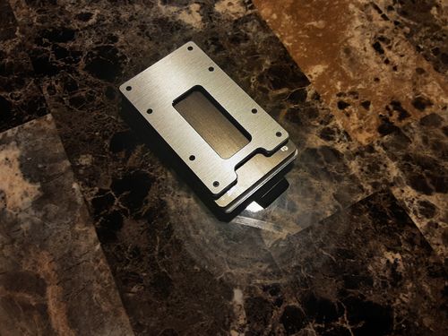 Customer photo review of Brushed Silver Aluminum Slim Wallet