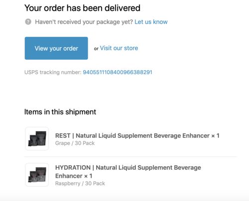 Customer photo review of HYDRATION | Natural Liquid Supplement Beverage Enhancer