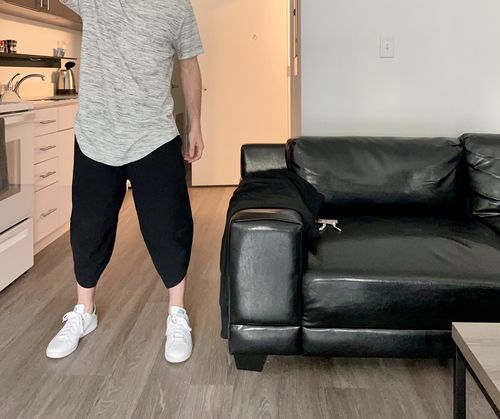 Customer photo review of Solid Black Capri Cropped Pant