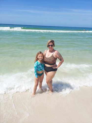 Customer photo review of The Lounger Top | Leopard Print
