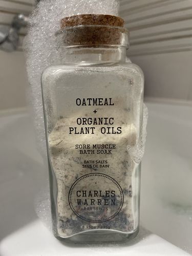 Customer photo review of Oatmeal & Plant Oil Sore Muscle Bath Soak