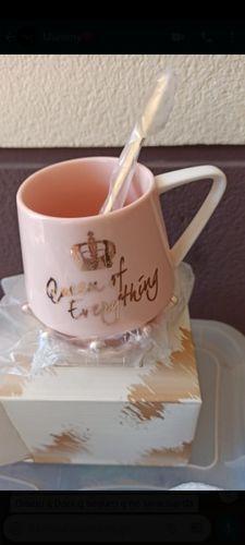 Customer photo review of The Crown Queen Of Everything Cup And Spoon Set