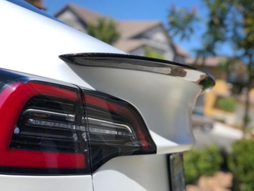 Customer photo review of Genuine Carbon Fiber Performance Spoiler for Tesla Model 3