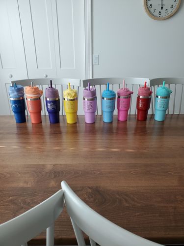 Customer photo review of Feelin Beachy Laser Etched Tumbler