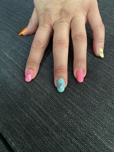 Customer photo review of Birds of Paradise Nail Extension Gel Kit
