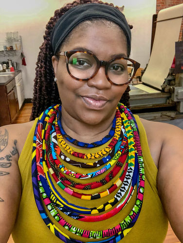 Customer photo review of Layered Rope Necklace- Multi Color