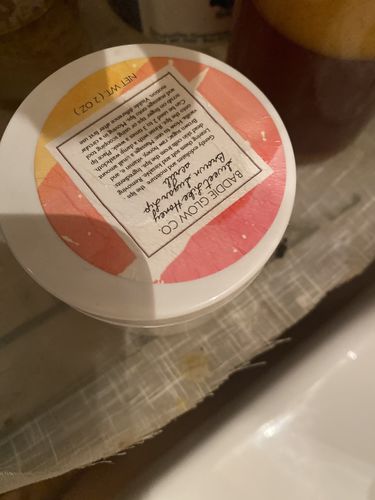 Customer photo review of Sweet Like Honey and Brown Sugar" -Lip Scrub & Lip Polish - Gently Exfoliates and Moistures