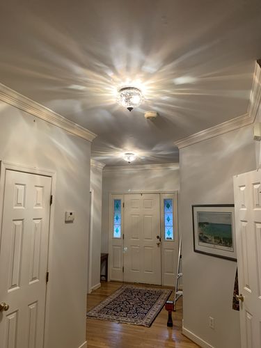 Customer photo review of Farmhouse Glass Flush Mount Ceiling Light